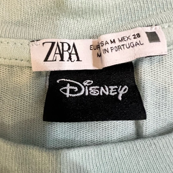 Zara Disney Bambi Cropped Mint Tee Size M - Picture 3 of 4